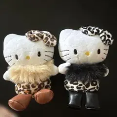 ハローキティ　50周年　記念　マスコット　ヒョウ柄　平成ギャル　キーホルダー