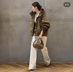 【ドゥーズィエムクラス】Liberadd Hoodie ブルゾン カーキ 美品のサムネイル