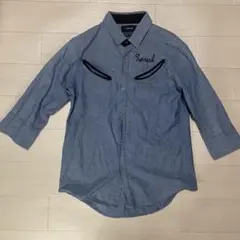 【BEAMS HEART】 Yシャツ　刺繍　 7分袖　シンプル