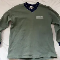 NIKE オリーブグリーン Vネック トレーナー XL