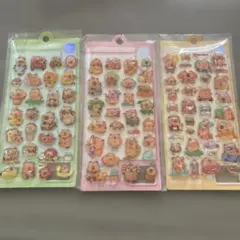 カピバラ ウォーターシール3枚