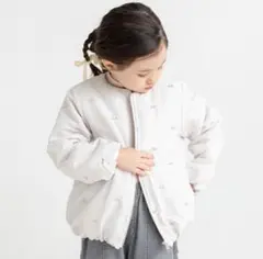 ブランシェス　総柄刺しゅう中綿ブルゾン