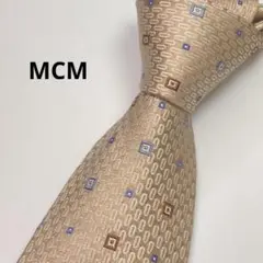 MCM エムシーエム　ネクタイ　日本製　総柄　ピンク系