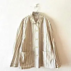 ☆【ユニクロ】イネスコラボ ボタンシャツ ストライプ柄 綿100％ 3XL