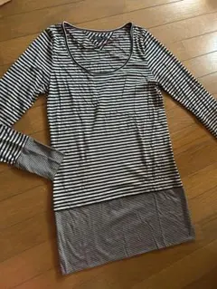 TOMMY HILFIGER ストライプ 長袖 Tシャツ S ボーダー　ワンピ