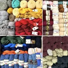 ウール100% 中細毛糸　100サイズダンボール　まとめ売り　ソックヤーン