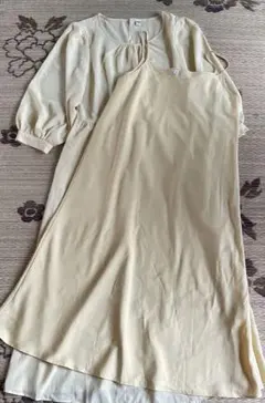 新品ユニクロUNIQLO ワンピース　キャミソール ワンピース 2点セット