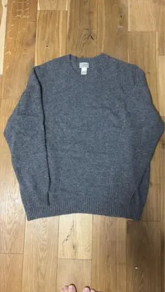 LLBean ウール100%‼️グレー クルーネックセーター 最安値