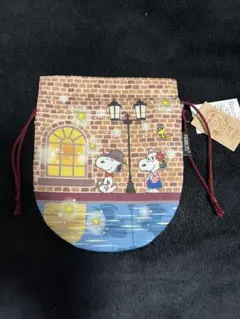 新品未使用　スヌーピー茶屋　小樽限定　巾着