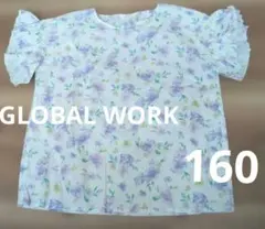 【美品】GLOBAL WORK グローバルワーク花柄 フリル袖キッズ半袖 160のサムネイル