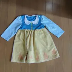 長袖フレアワンピース 90cm 青・黄 白雪姫