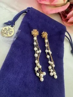 Tory Burch ピアス パール ゴールドカラー - メルカリ