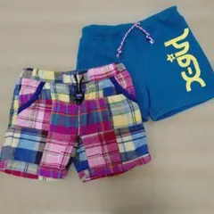 90X-girlfirststage2枚組短パン　ショートパンツ半ズボンのサムネイル