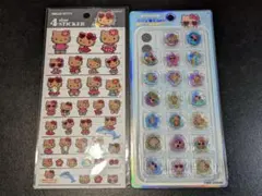 日焼けキティ　4サイズステッカー　おはじきシール　セット売り　ハローキティ