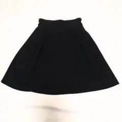 シアー ミニスカート フレアスカート ブラック 無地 透け感あり S