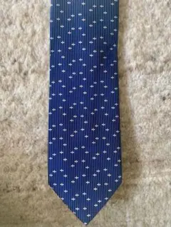 HERMES エルメス ネクタイ ネイビー 紺色 小紋柄 新品 未使用