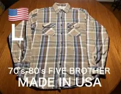 【好配色】USA製！FIVE BROTHER ネルシャツ ヴィンテージ