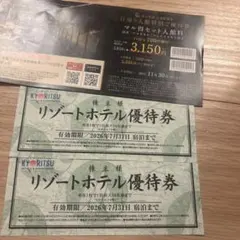 共立メンテナンス宿泊優待券3000円分➕リゾート優待券2枚➕おまけつき 共立メンテナンス 株主ご優待割引券3000円＆リゾートホテル優待券1枚