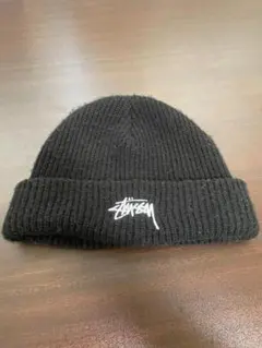 Stussy ニット帽 ビーニー ブラック - メルカリ