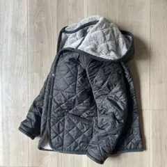 美品＊LAVENHAM ラベンハム 38 グレー 裏ボア キルティングジャケット