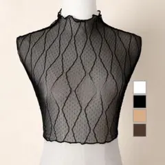 つけ襟 ブラック レース