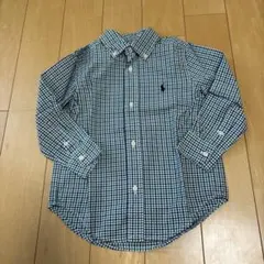 ラルフローレン　グリーンチェックシャツ　3T（100）