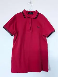 【英国製】FRED PERRY ポロシャツ 赤 レッドEUR36 小さめXS相当
