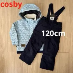 cosby スキーウェア　120cm 雪の結晶　水色　ネイビー