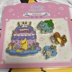 韓国限定】ポケモン 30周年 バースデーパーティー マグネット 4世代御