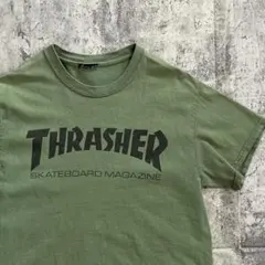 THRASHER ティーシャツ　スケートボード　カーキ　メンズ　S〜M相当