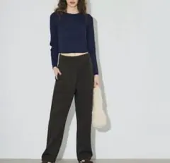 coca コカ クロップドニットトップス ネイビー Mサイズ