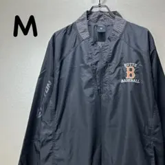 イーストン　ナイロンジャケット　ハーフジップ　M　古着★ブラック　送料込み