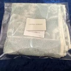 未使用品 LAURA ASHLEY タオルハンカチ グリーン
