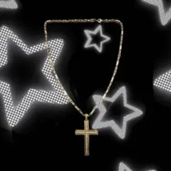 ゴールド 十字架 ネックレス　y2k grunge 平成ギャル　地雷　00s