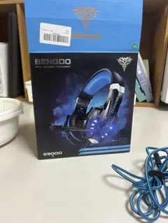 ゲーミングヘッドセット 有線 ブラック ブルーBENGOO - メルカリ
