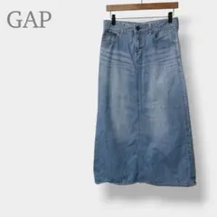【GAP ギャップ　1969】 デニム ロングスカート S Aライン スリットのサムネイル