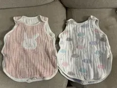 ベビースリーパー　ピンクうさぎと雲模様 約40cm 2枚セット