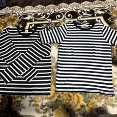 IENAストライプ柄 長袖Tシャツ 2枚セットのサムネイル