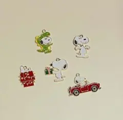 新品スヌーピーキーホルダー5個セット③