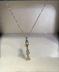 K18WG✨ダンシングストーン✨ブラウンダイヤ0.40ct✨ネックレス 