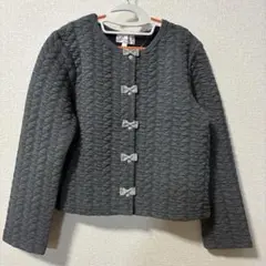 グレー キルティング カーディガン MW