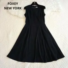 美品♡フォクシーニューヨーク ストレッチリネンライクワンピース 38