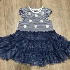 Little Me ベビーワンピース 12M ボーダー ドットのサムネイル