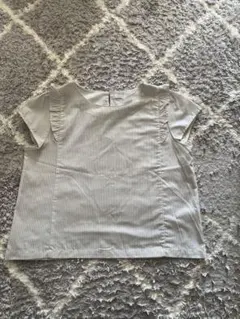 ほぼ新品　COLZA ストライプ柄 半袖ブラウス L