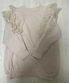 E hyphen world gallery PEACE ベージュスウェット F