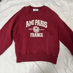 AMI PARIS スウェット トレーナー レッド　ロゴのサムネイル