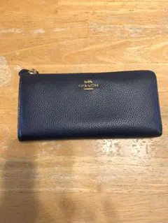 COACH ネイビー レザー 長財布