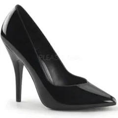 Pleaser seduce420 黒エナメルパンプスハイヒールピンヒール