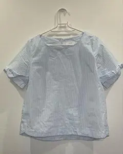 Te chichi ストライプ柄 半袖ブラウス ライトブルー Mのサムネイル