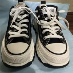 新品　半額 黒 スニーカー TREKWAVE 24.5 トレックウェーブ 厚底